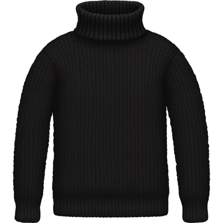 Black turtleneck Jumper clothing  emoji