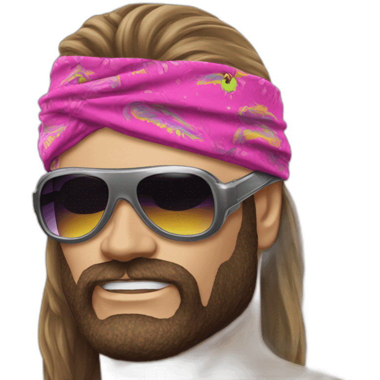 macho man randy savage sunglasses bandana angry emoji