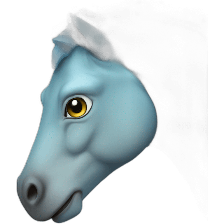 Hippocampe bleu emoji