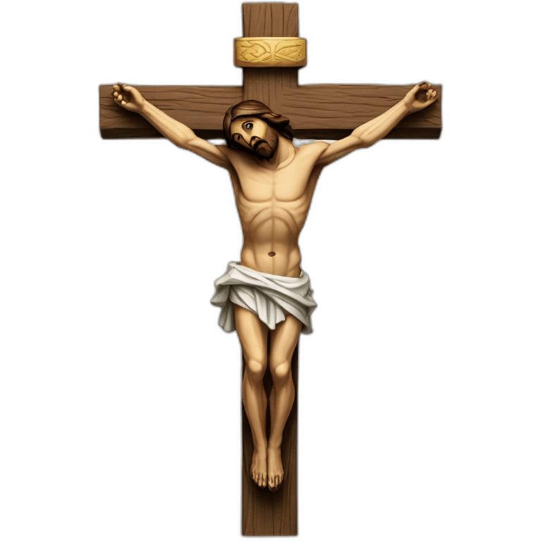 Crucified Jesus on orthodox cross emoji