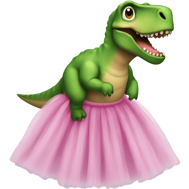 A dinosaur wearing a tutu emoji