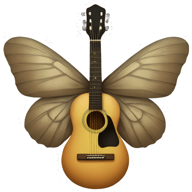 Moth playing guitar emoji