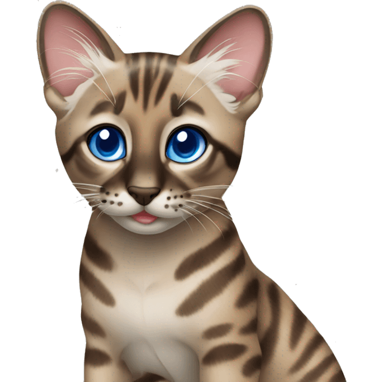 Mink bengal with Blue eyes   emoji