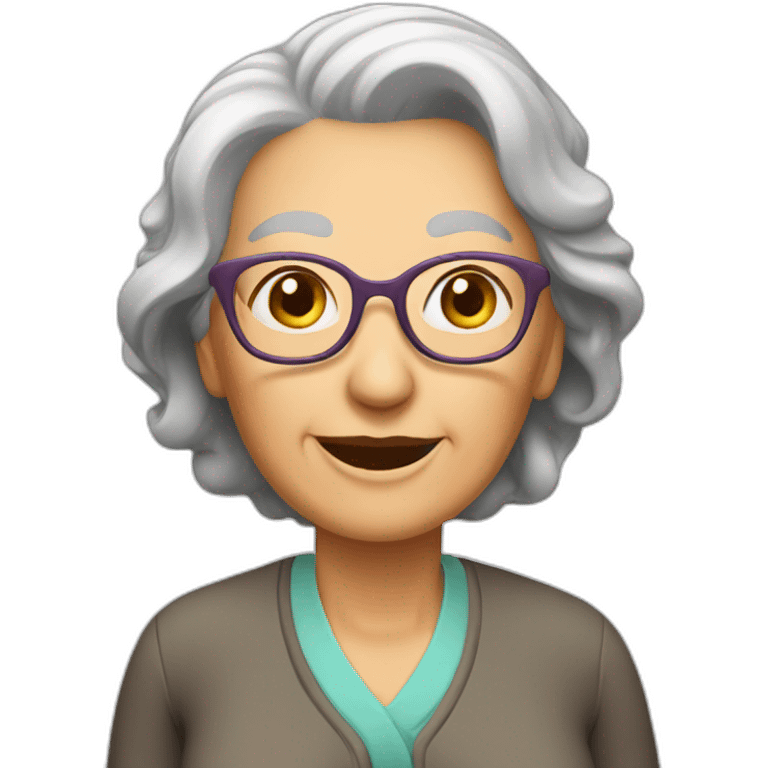 senior woman cane emoji