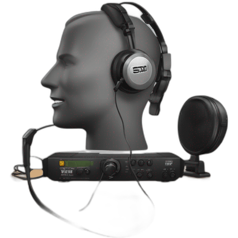 Animateur radio avec casque que dt 770 et shure sm7b emoji