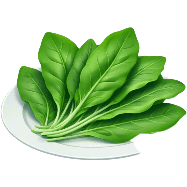 Plate with spinnach leaf emoji