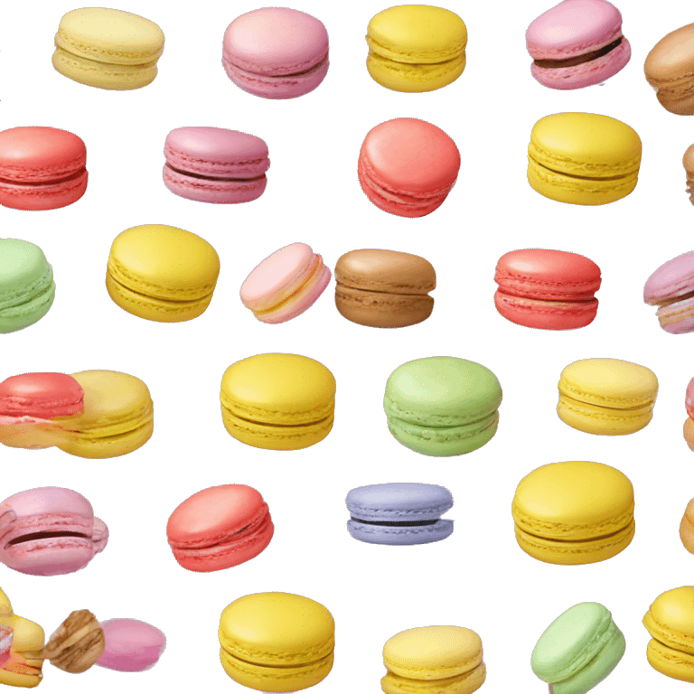 Macron mange des macarons  emoji