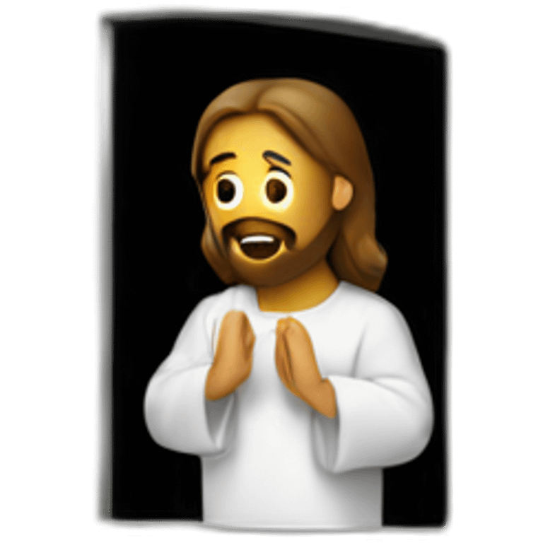 jesus praying inside a dumpster emoji