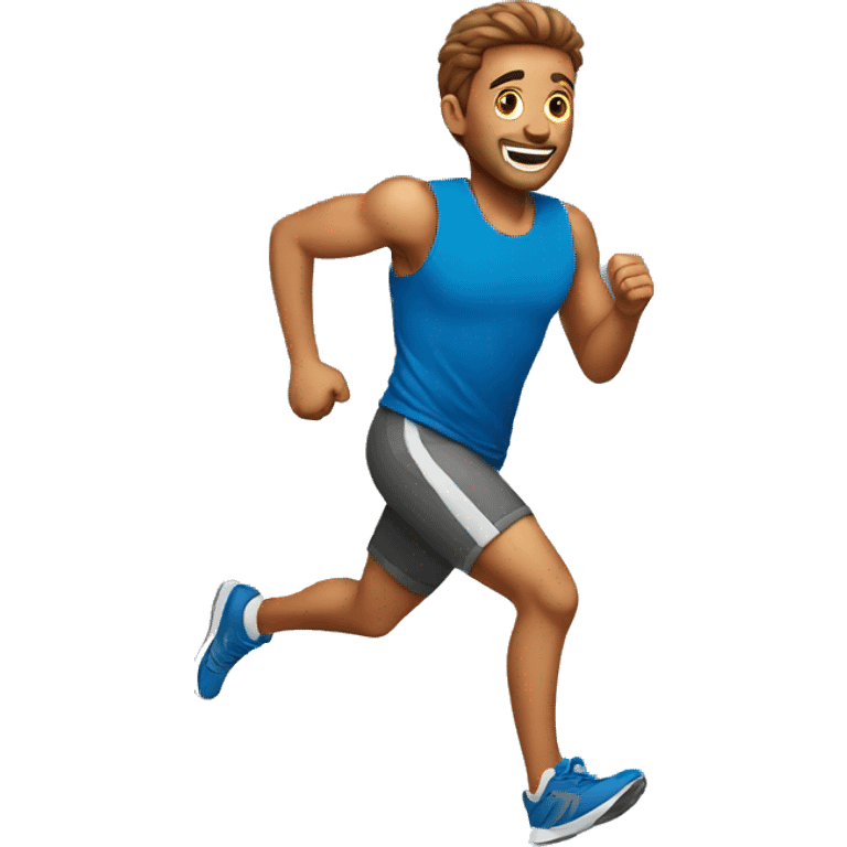 a guy running emoji