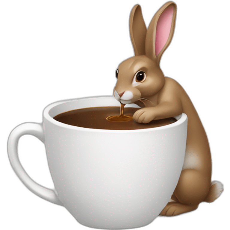 drinking-coffe-rabbit emoji