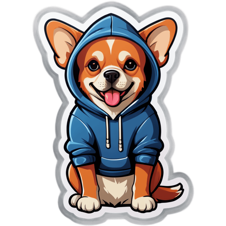 Dog with a hoodie emoji