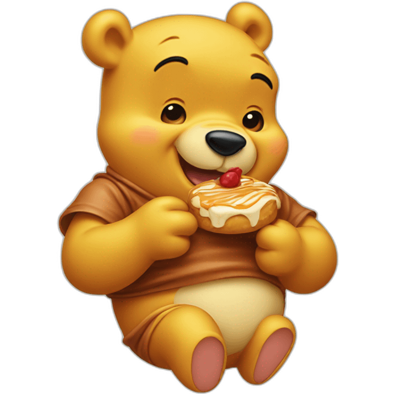 Winnie pooh eating dulce de leche emoji