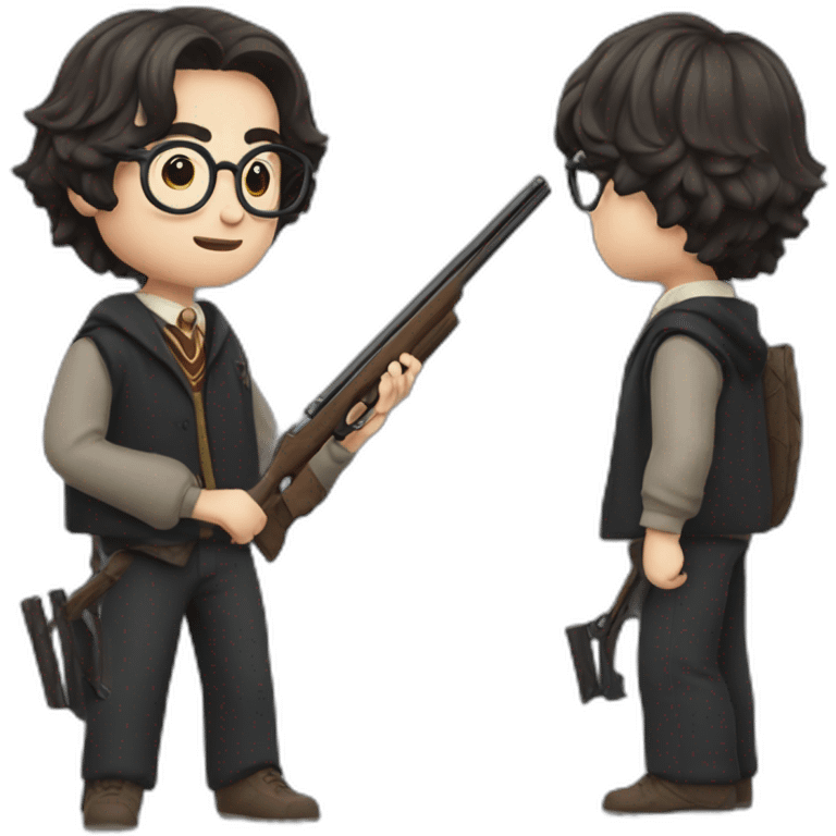 harry potter with a shotgun emoji