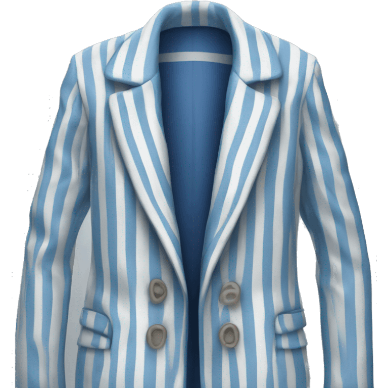 Blue and white striped coat emoji