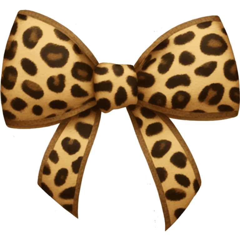 leopard print bow  emoji