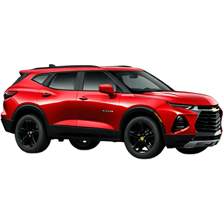 A single 2020 Red Chevrolet Blazer with black wheels and accents emoji