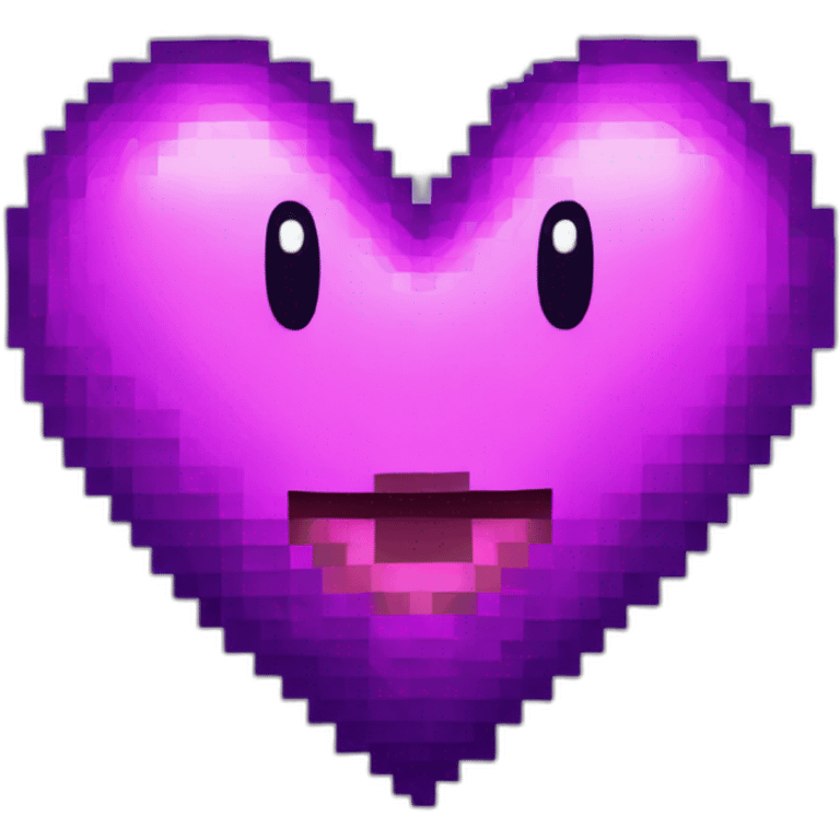 Purple pixel art heart emoji