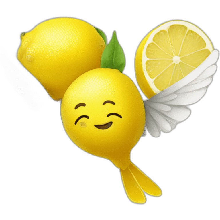 a lemon with wings emoji