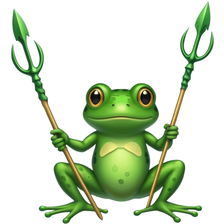 Frog with trident emoji