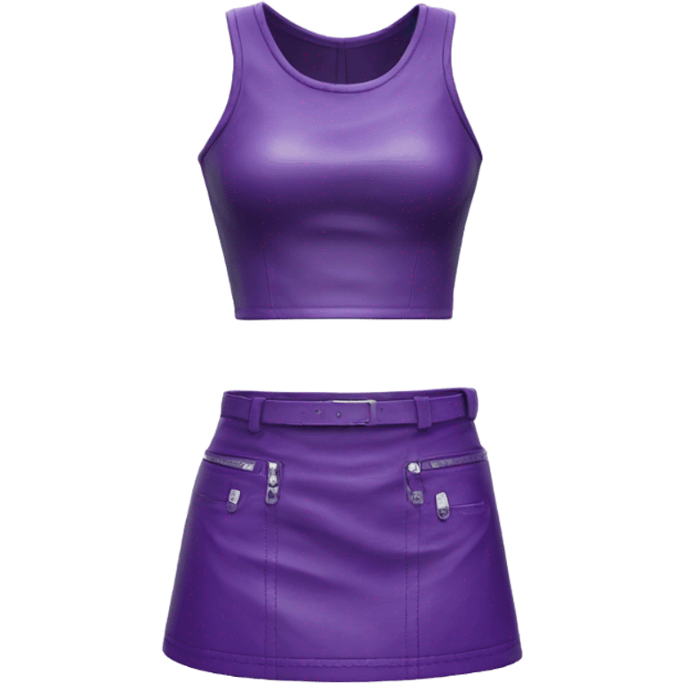 Purple leather mini skirt isolated emoji