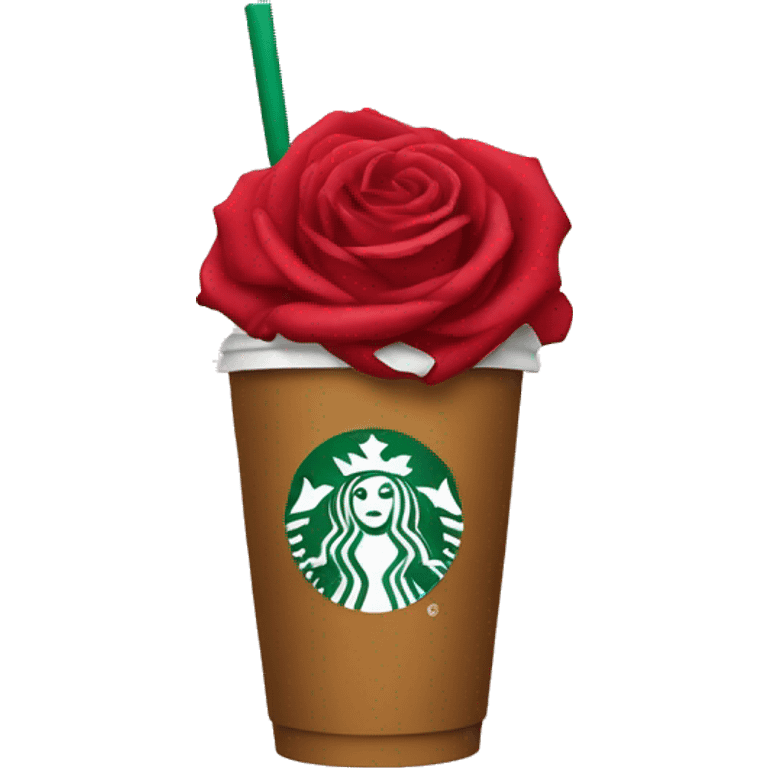 Starbucks rose emoji