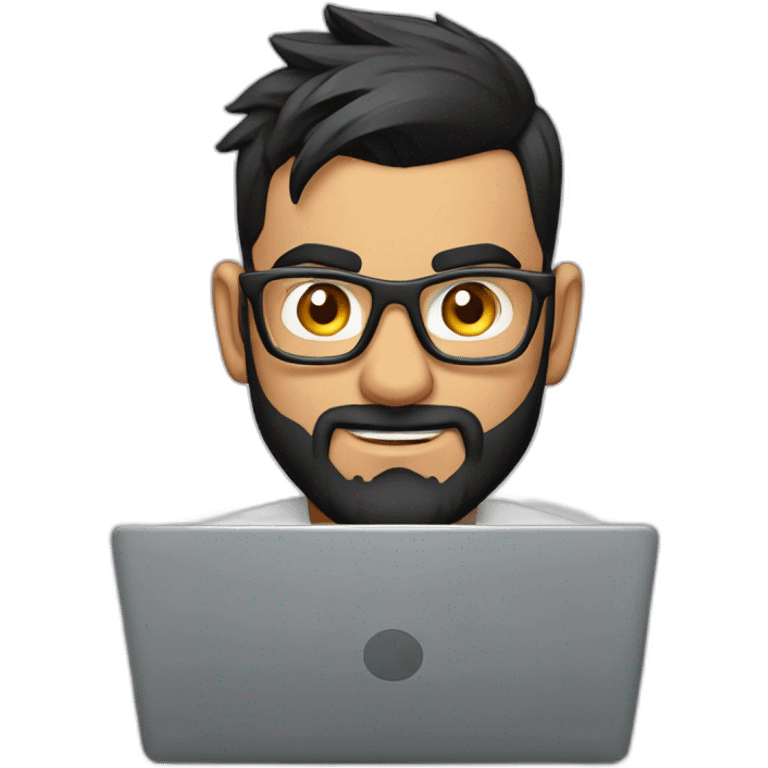 virat kohli coding in laptop emoji