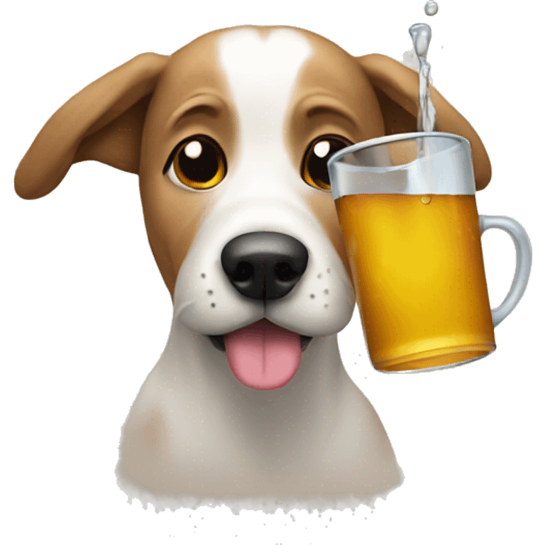 Dog drinking emoji