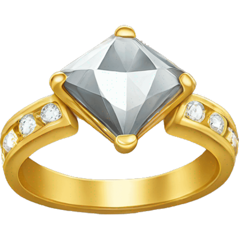 Diamond gold ring emoji