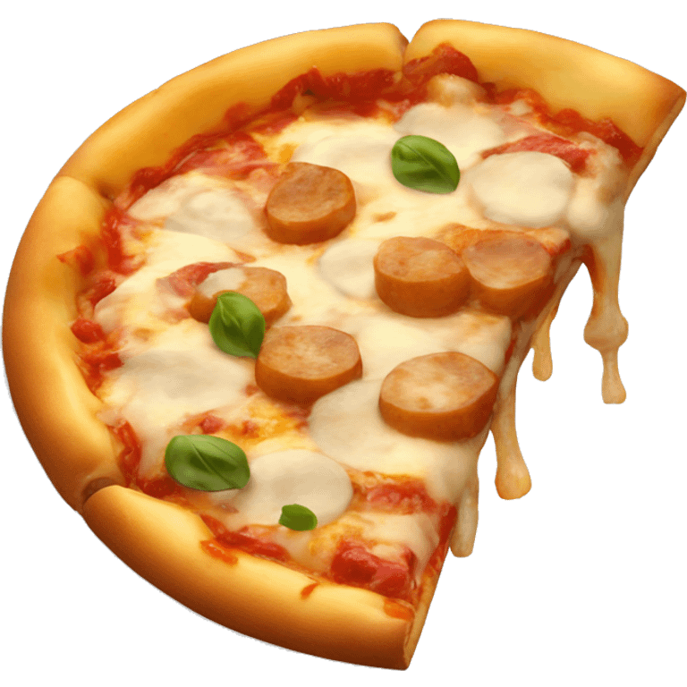 Poutine qui mange une pizza emoji