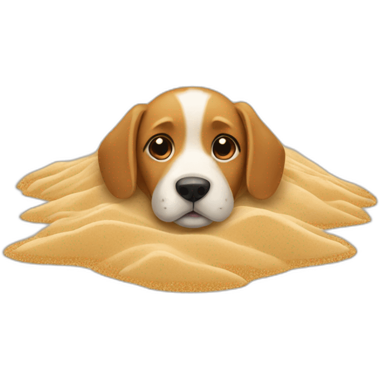 Dog with sand which  emoji