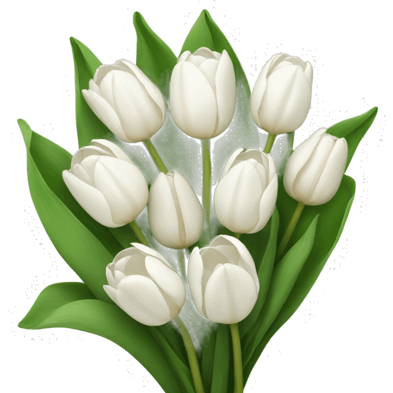 white tulip bouquet  emoji