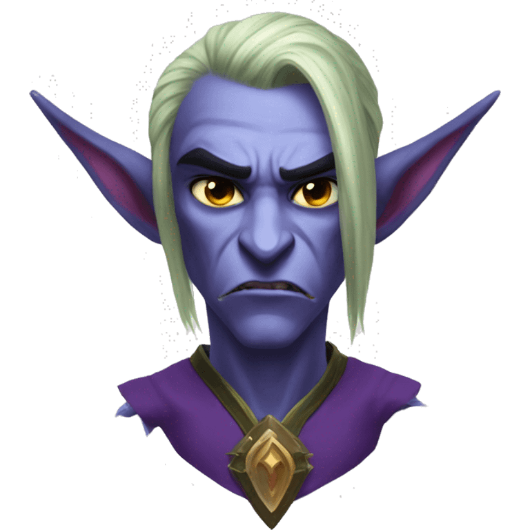 night elf male from world of warcraft angry emoji