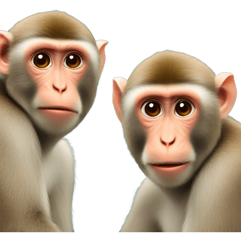 Two macaques emoji