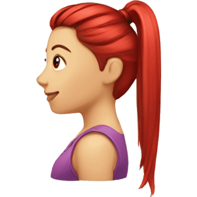 ponytail red emoji