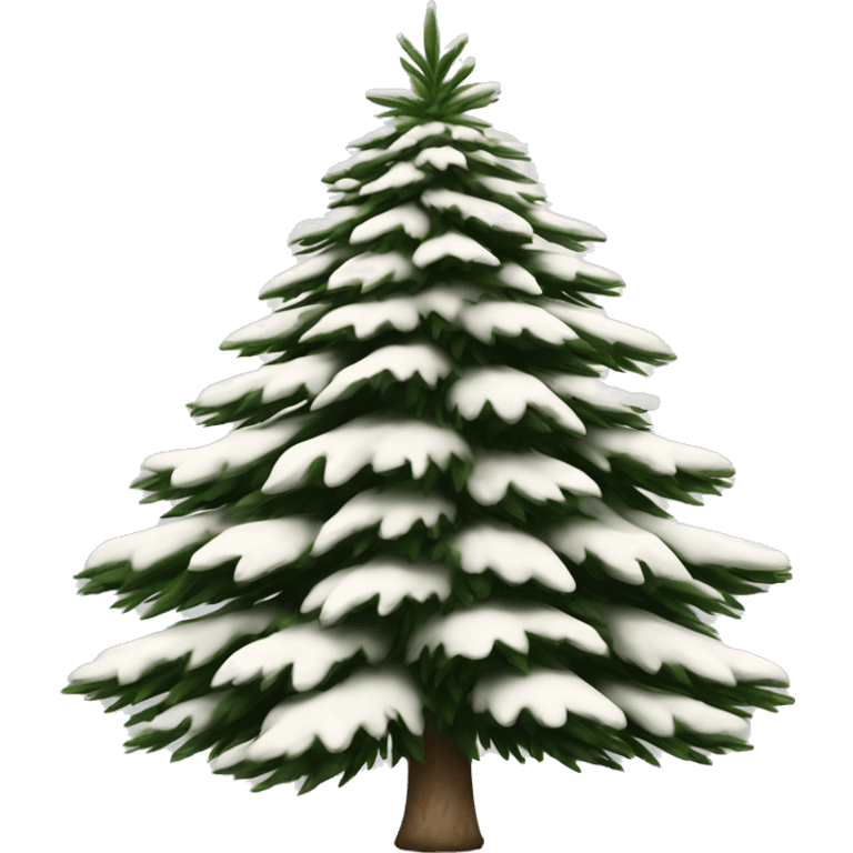 Realistic isolated off white fir christmas tree   emoji