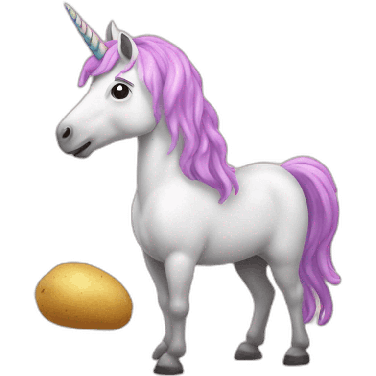 unicorn with potato emoji