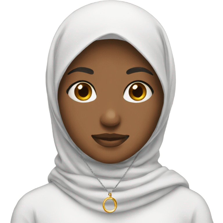 Hijab wearing necklace emoji