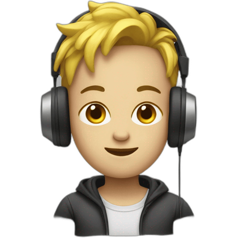 android with headphones emoji