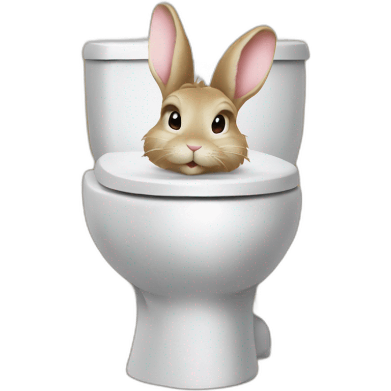 Bunny in toilet emoji