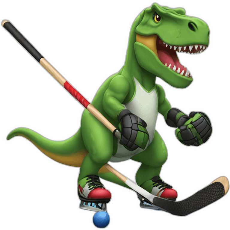 T-rex street hockey emoji