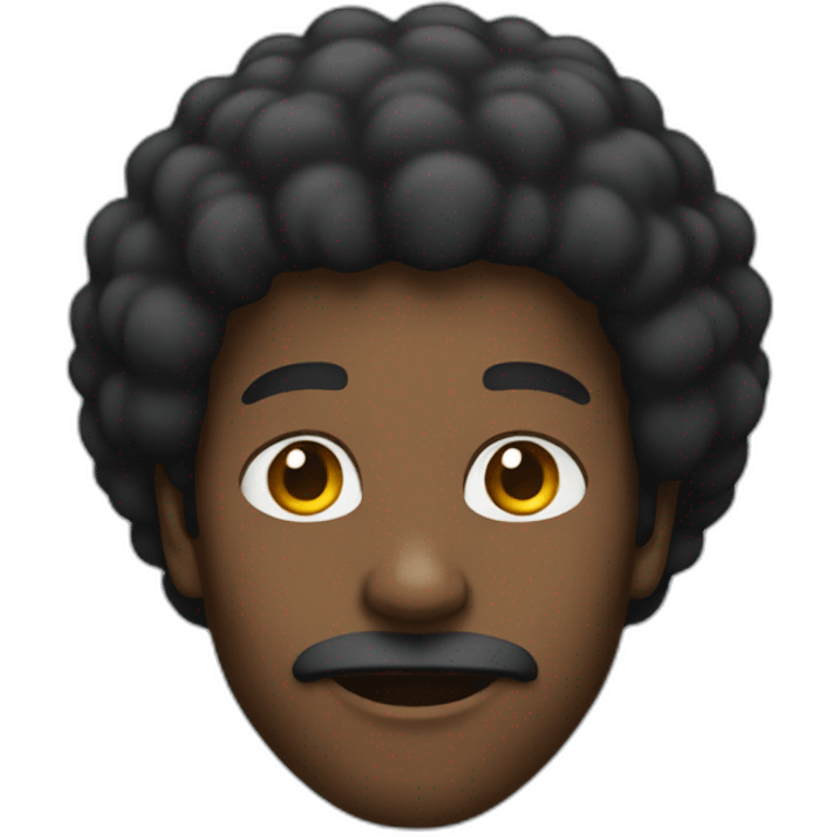 Black Guy with big Afro  emoji