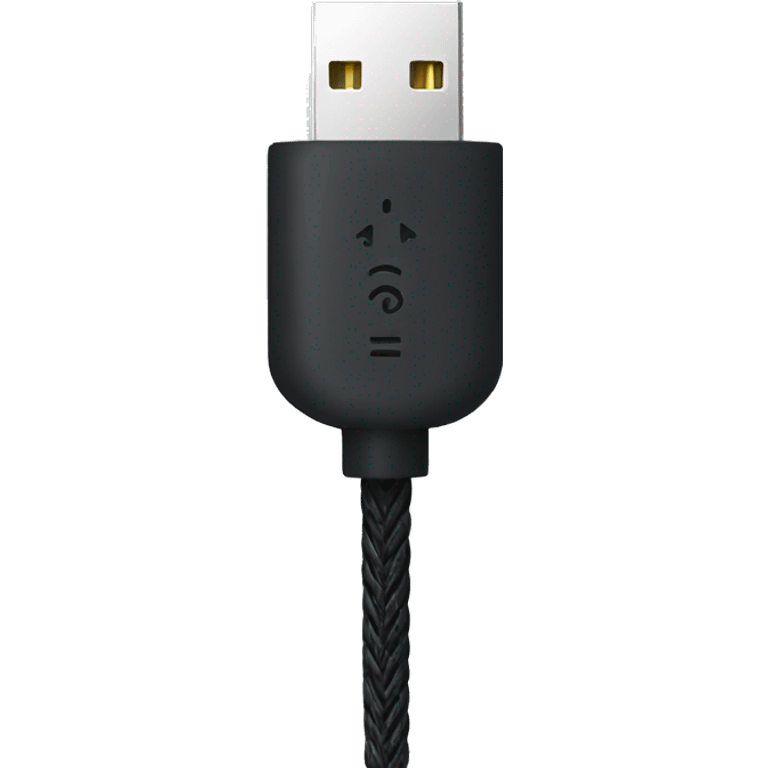 Black usb cable emoji