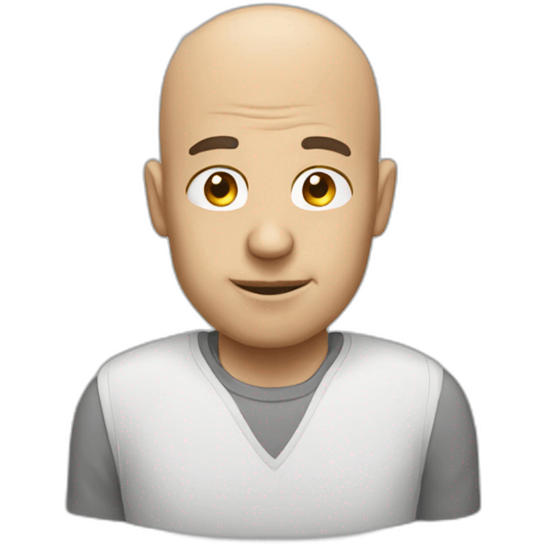 bald guy waiting for a call emoji