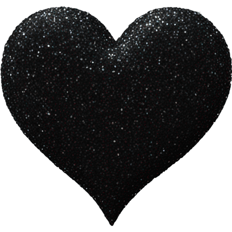 Black glittery heart  emoji