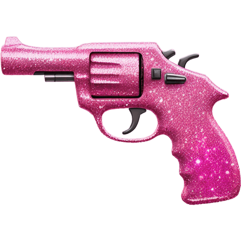 Pink ombre gun with glitter  emoji