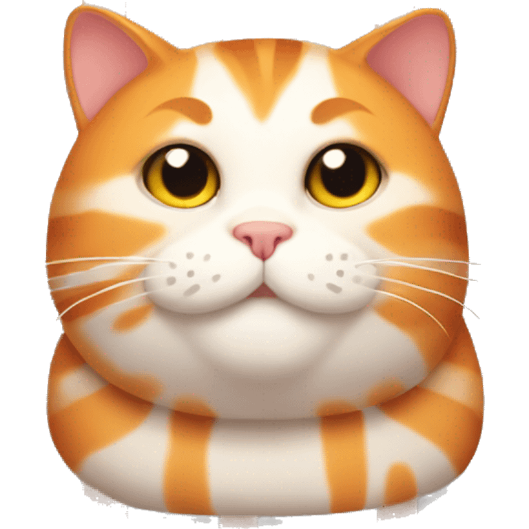 Chubby Orange cat with stripes  emoji