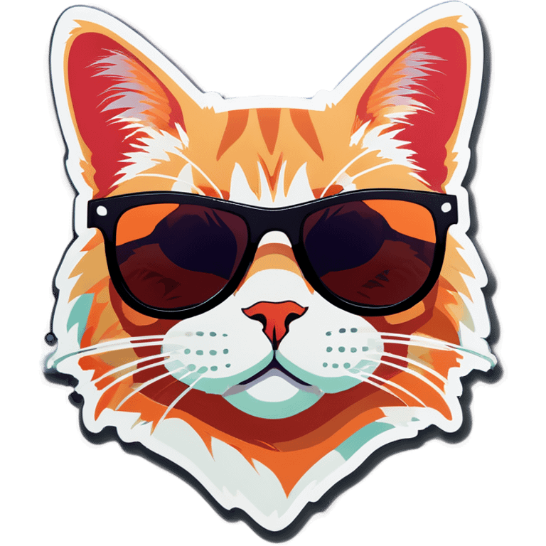 Cat with sunglasses emoji