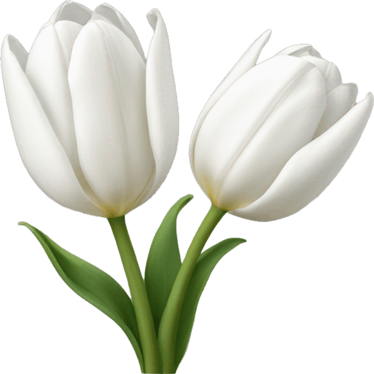 White tulips  emoji