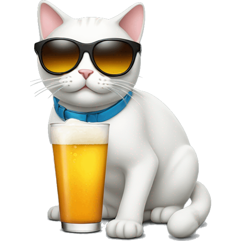 Cat with sunglasses getting turnt up emoji