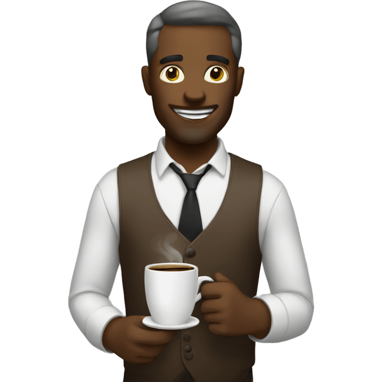 man with coffee emoji